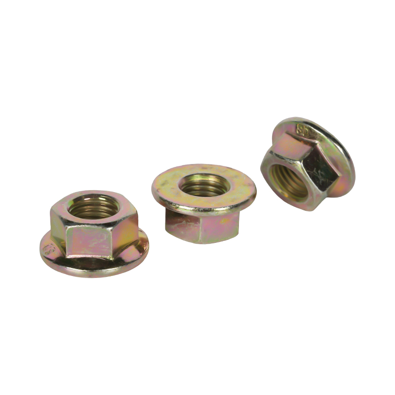 GB/T 6177 Tuercas hexagonales dentadas con brida,/DIN6923 Tuercas con brida con/sin dentado chapadas en zinc amarillo