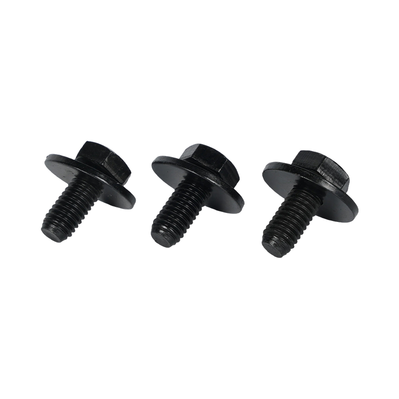 Perno de cabeza hexagonal negro con conjunto de lavadora plana integrado